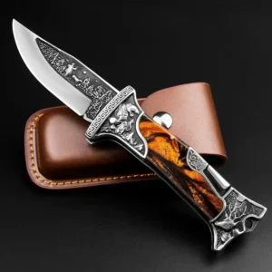 Damascus Pocket Knife
