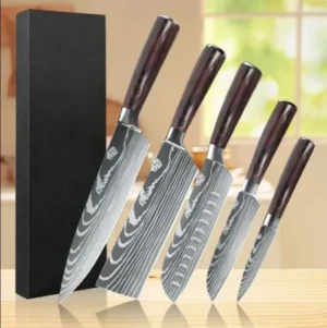 Damascus Steel Knife Set